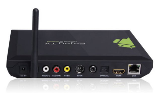 Android-TV-Box with DVB-S2 Receiver dongle
