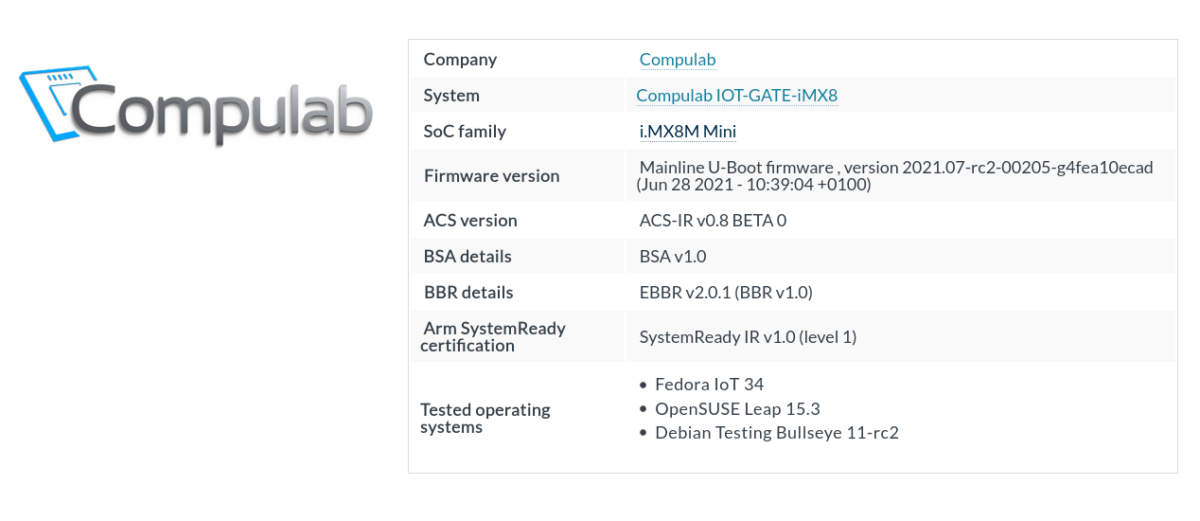 The First Arm Systemready Ir Certified Platforms Nxp I Mx M Mini Evk