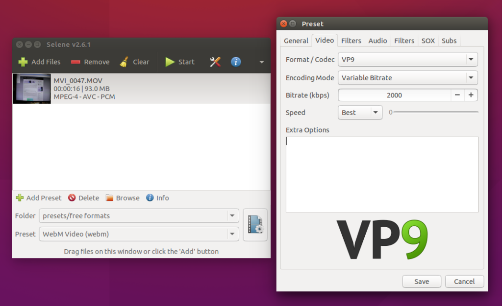 ubuntu install ffmpeg with vp9