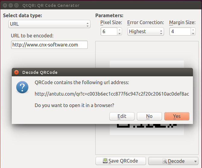 ubuntu qr code scanner
