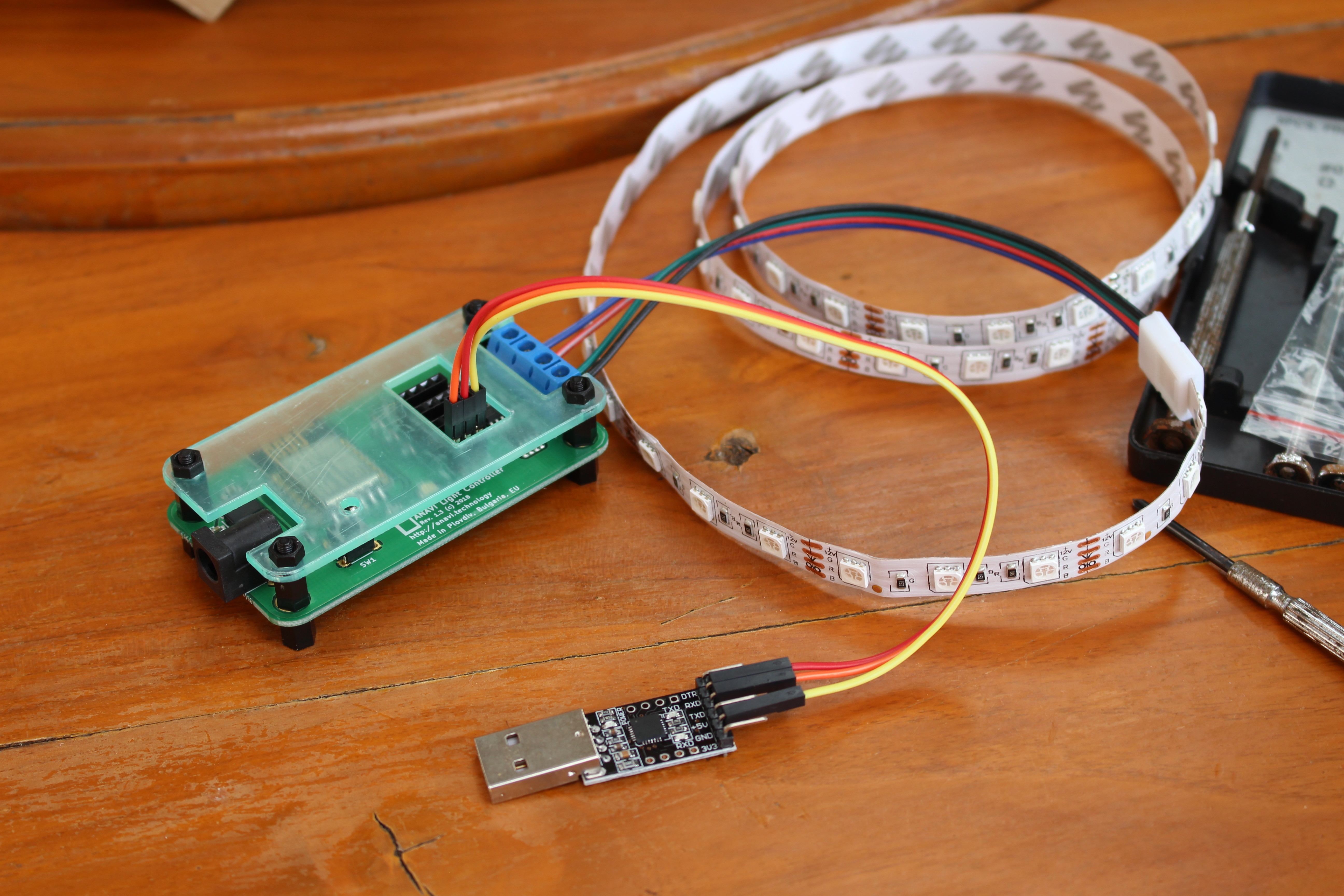 Esp8266 Rgb Led Strip Control With Anavi Light Controller Arduino