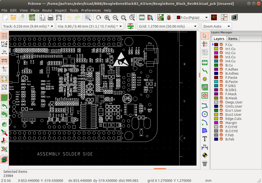 How to open .pcb file in altium