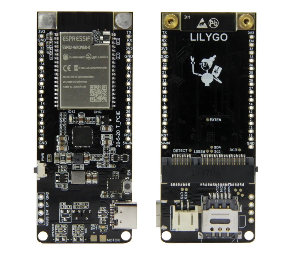 Esp32 Board Features Mini Pcie Sim Card Sockets For 4g Lte Connectivity Cnx Software