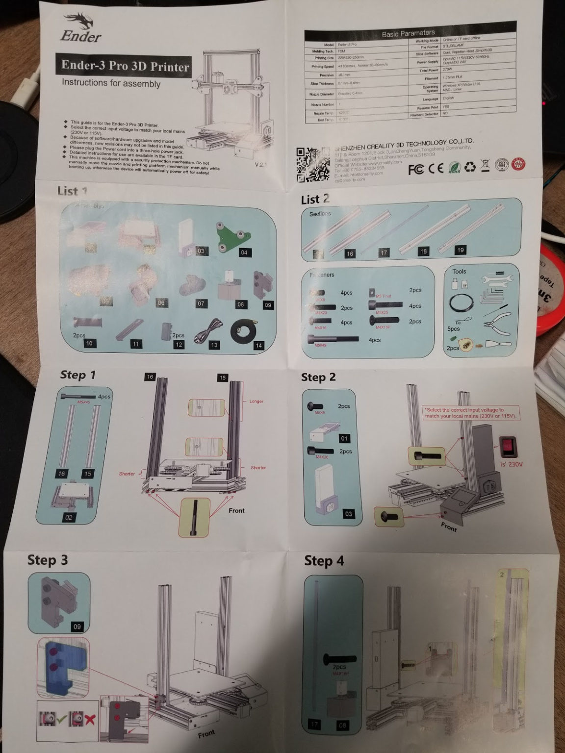 Ender 3 Pro 3D printer in late 2020 - Build and first prints