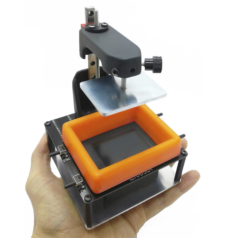 89 Lite3DP resin 3D printer fits in the palm of your hand