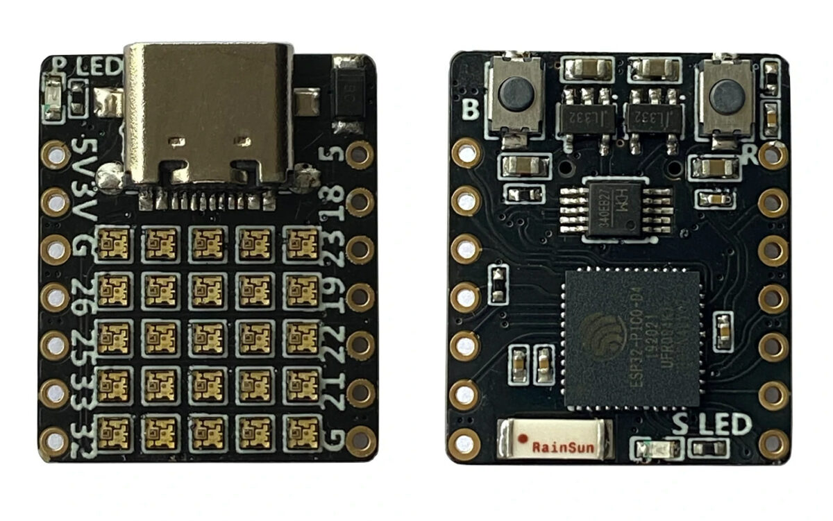 Board with 25 RGB LEDs is offered with ESP32-C3 or ESP32-Pico-D4 - CNX ...