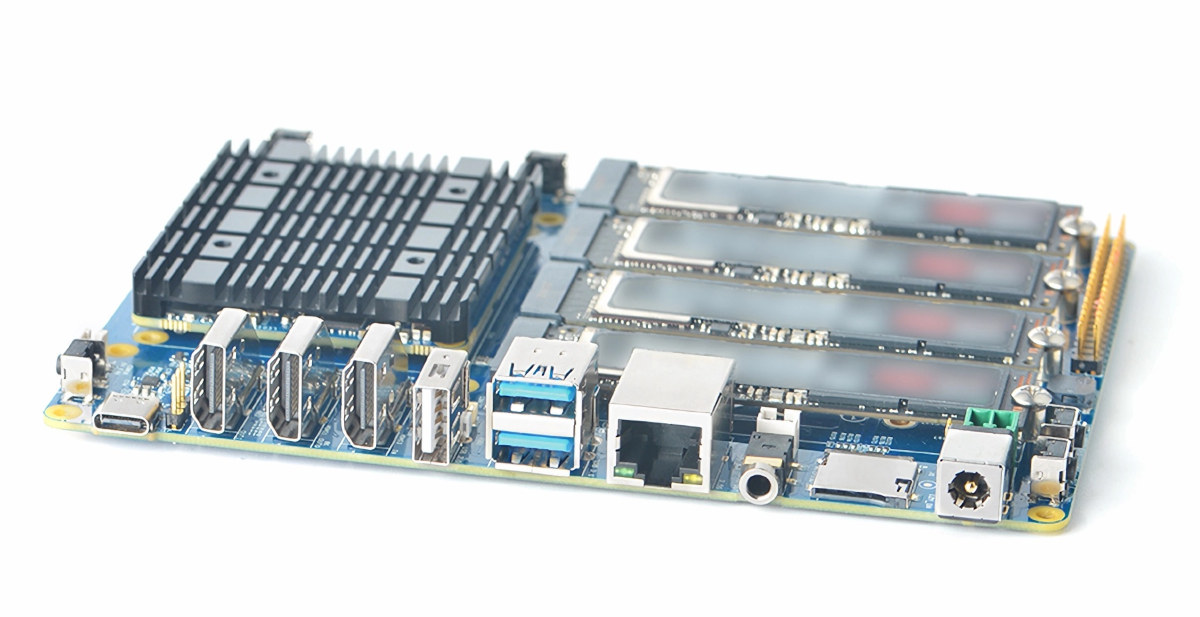FriendlyELEC CM3588 NAS Kit comes with four M.2 Key-M 2280 PCIe