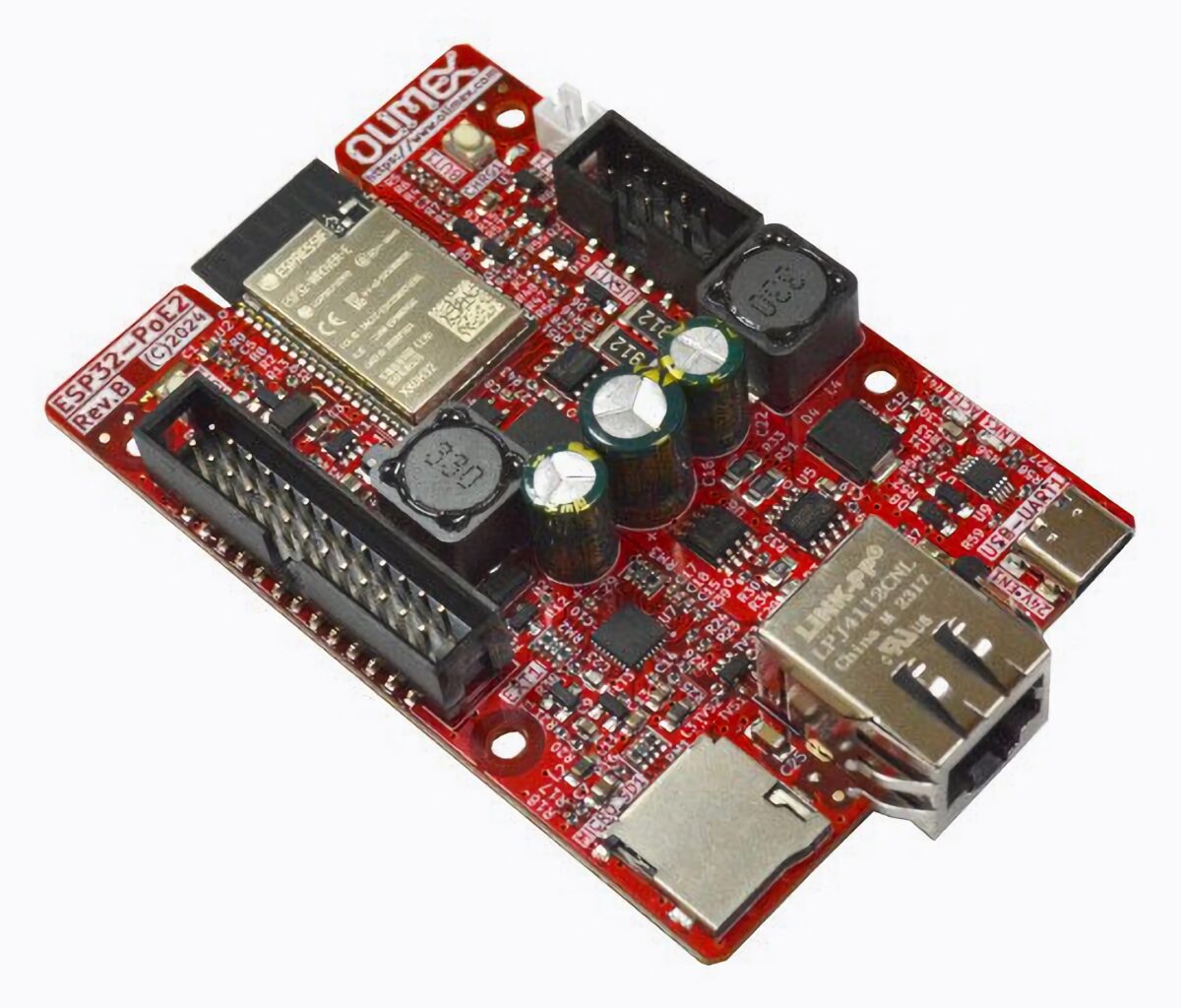 Olimex ESP32-POE2 board offers up to 25W for power-intensive ...