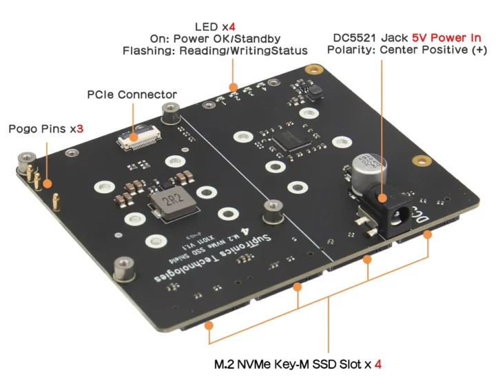 Geekworm X1011 specifications connectors