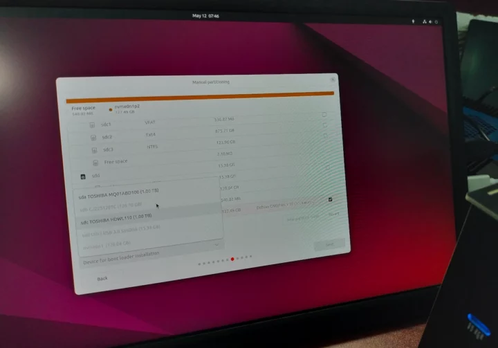 Ubuntu 24.04 manual partitioning