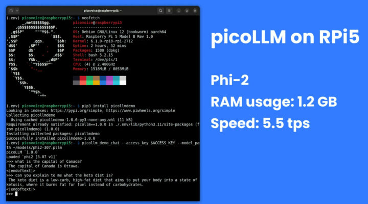 picoLLM Raspberry Pi 5