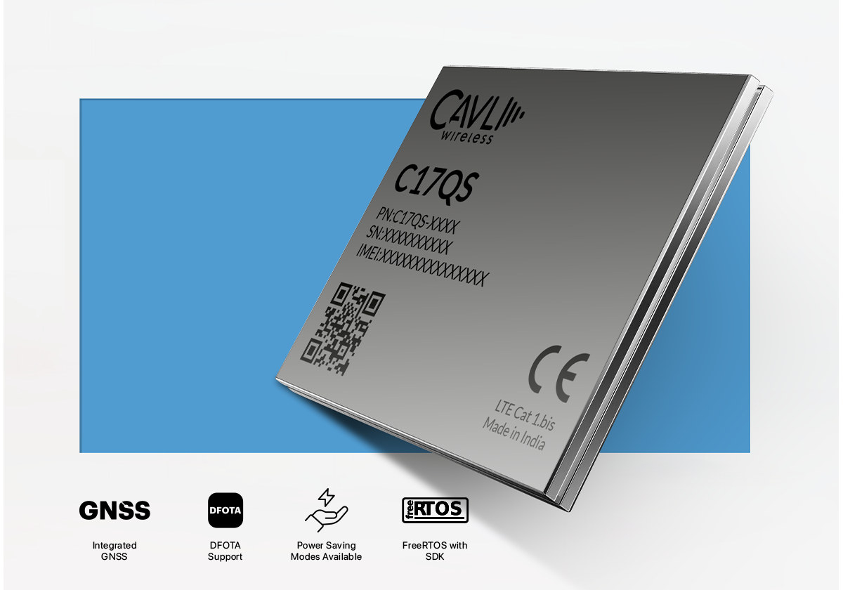 Cavli C17QS Cat 1.bis cellular IoT module with FreeRTOS SDK