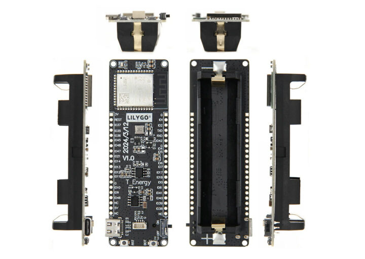 ESP32-S3 board with 18650 battery holder