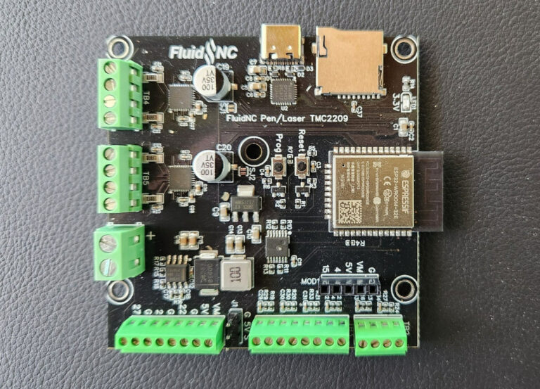 ESP32-based CNC controller board targets pen plotters and lasers, runs ...