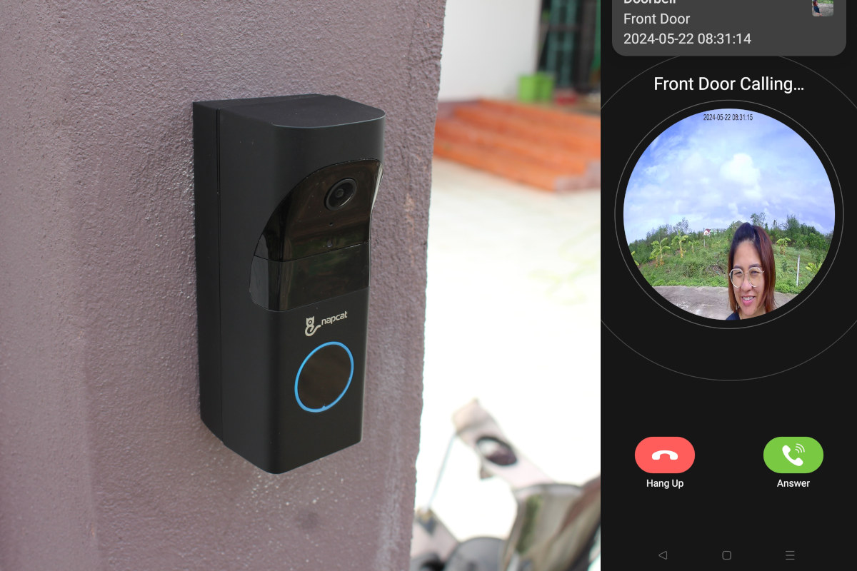 NapCat WiFi video doorbell review
