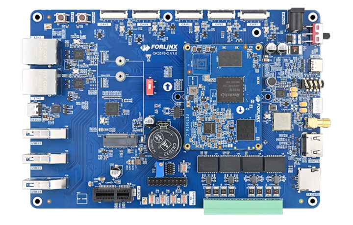 Forlinx FET3576-C Rockchip RK3576 SoM fitted to Carrier Board