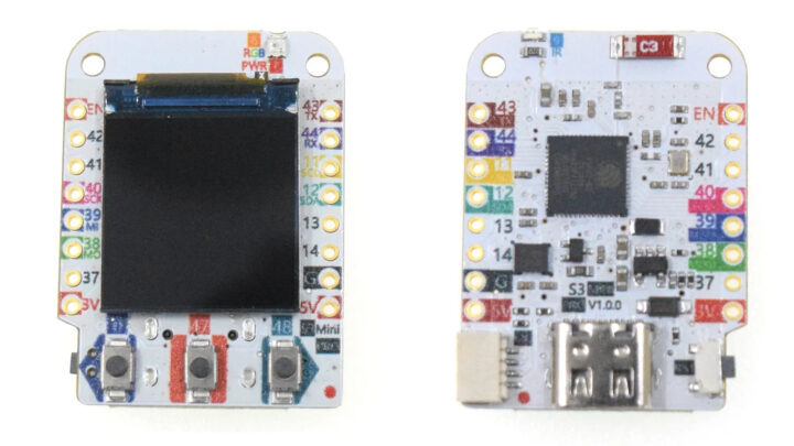LOLIN S3 Mini Pro multi-color PCB board