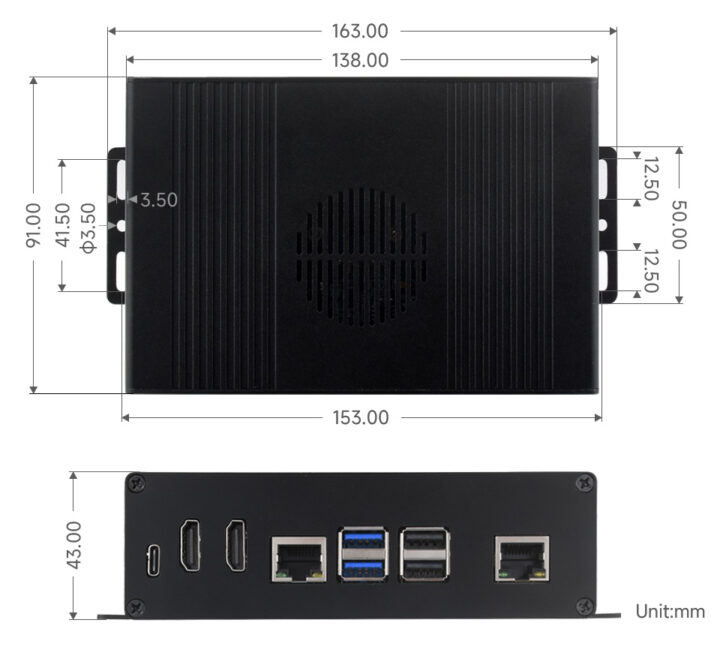 Pi5 Module BOX A details size