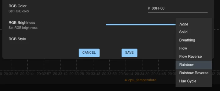 RGB settings