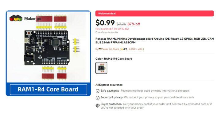 Cheap Arduino UNO R4 Minima Clone