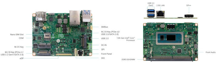 DFI RPP051 Pico ITX SBC Top and Bottom View