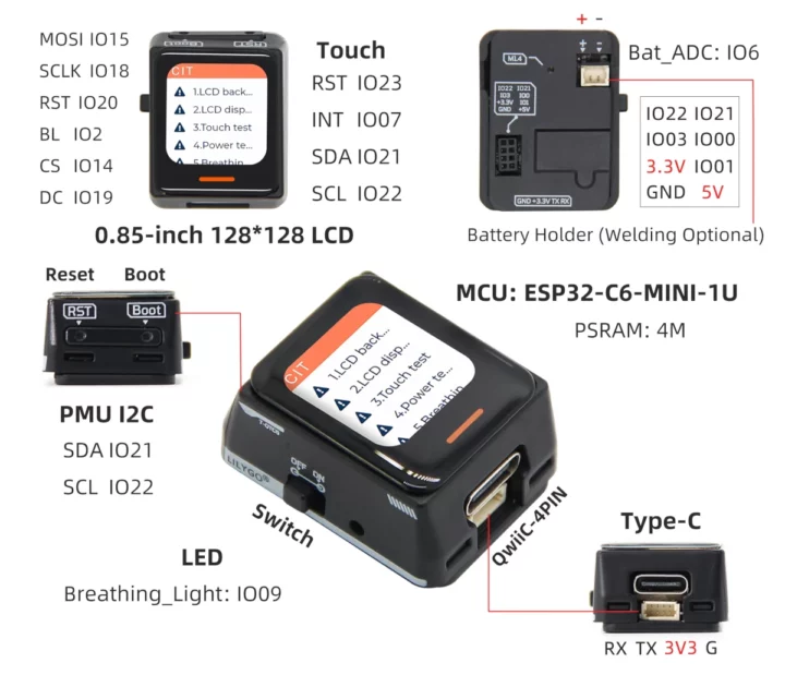 LILYGO T-QTC6 IoT device