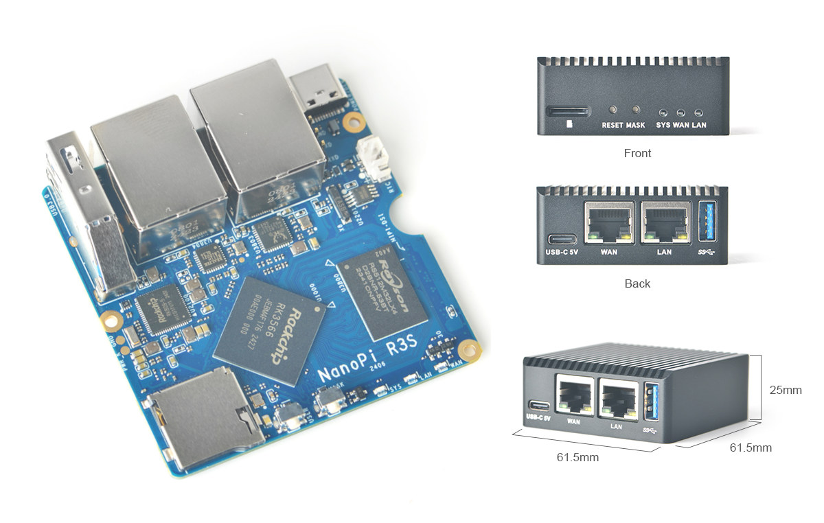 NanoPi R3S – A low-cost Rockchip RK3566 SBC and dual Gigabit Ethernet router