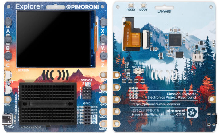 Pimoroni Explorer Starter Kit Top and Bottom