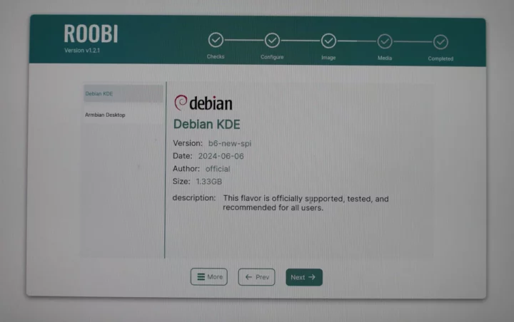 ROOBI OS Selection Debian Armbian