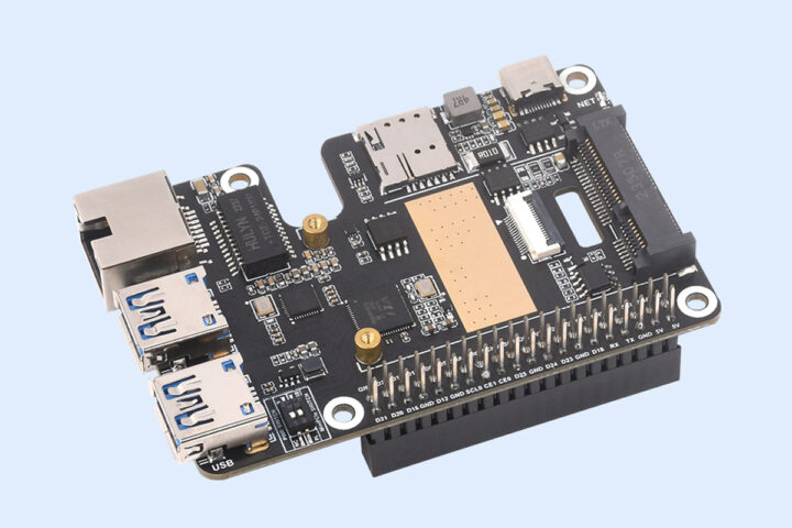 Waveshare PCIe TO MiniPCIe GbE USB3.2 HAT+ 