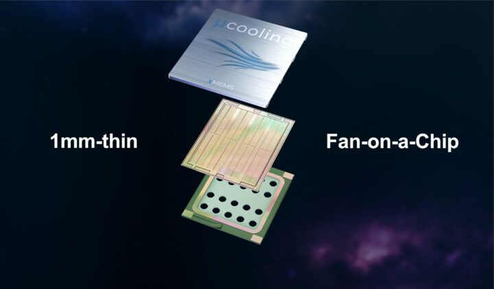 xMEMS XMC 2400 micro cooling fan on a chip