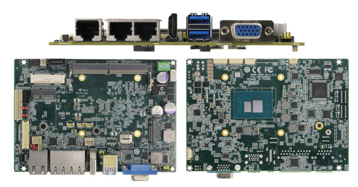 AAEON GENE ASL6 3.5 Inch SBC Top, Bottom and Port View