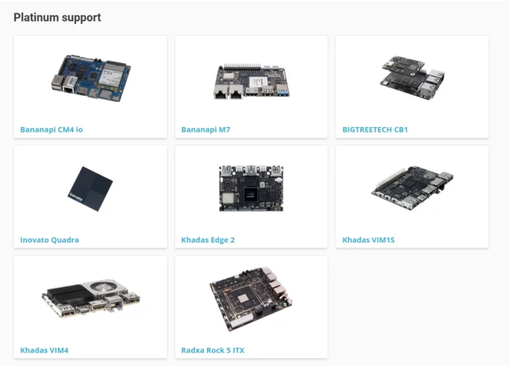 Armbian Platinum boards