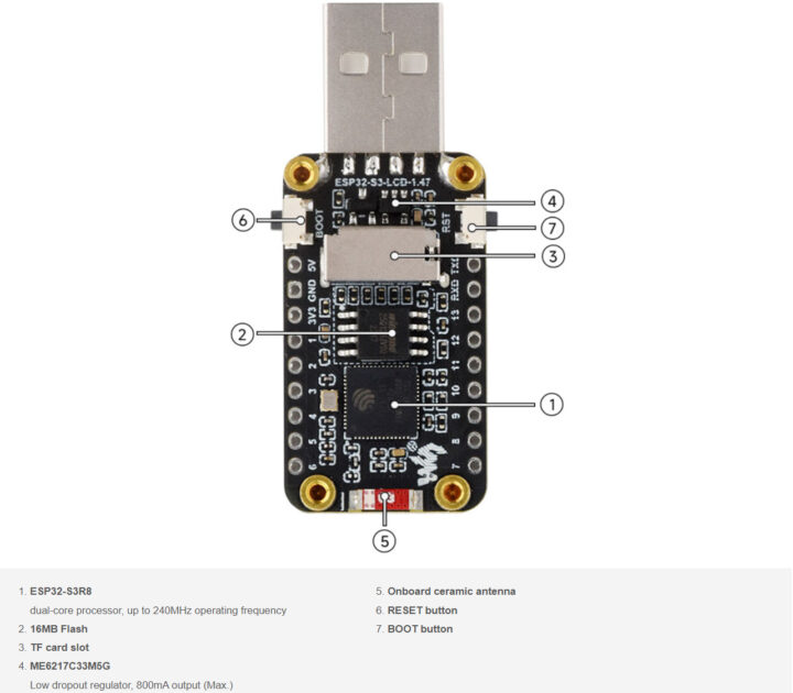 Waveshare ESP32-S3-LCD-1.47 