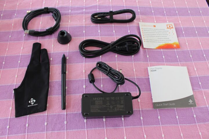 GAOMON PD2200 Pen Display Accessories unboxing