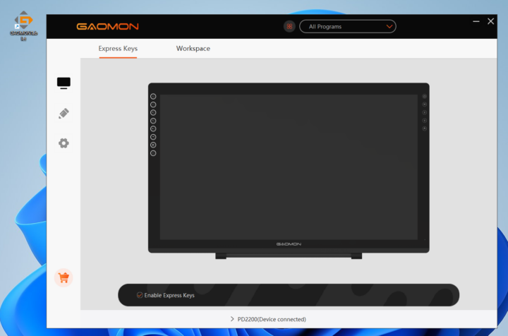 GAOMON Software Windows 11 Express Keys program
