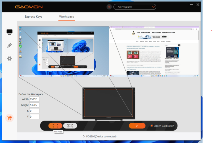 GAOMON Software Windows 11 Full Area