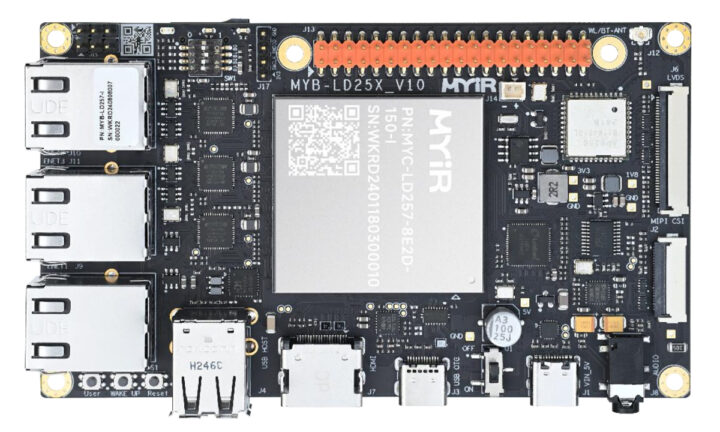 MYD-LD25X development board with STM32MP2-based System-on-Module