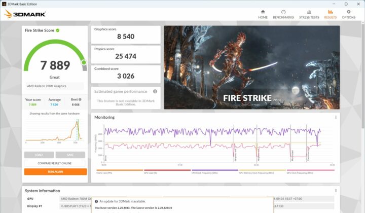 Maxtang T0-FP750 3DMark Fire Strike