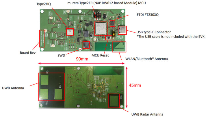 Murata Type 2HQ EVK board