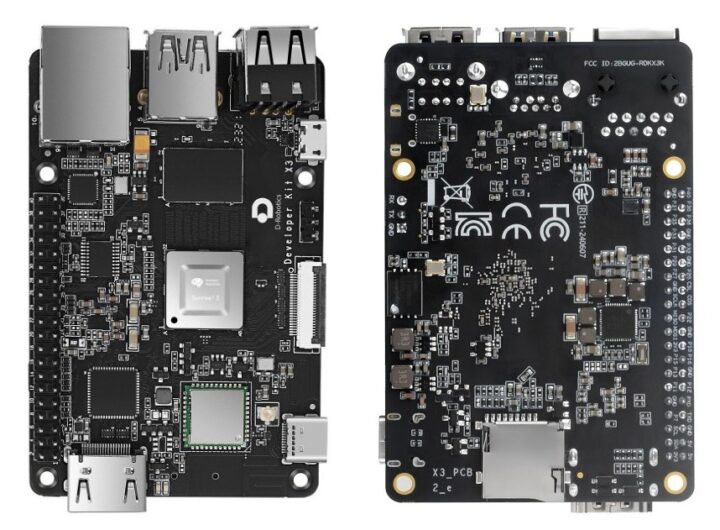 RDK X3 development board front and back