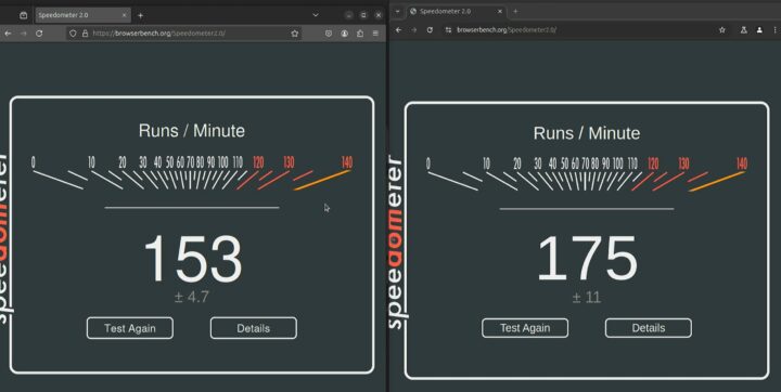 radxa x4 ubuntu 24.04 speedometer 2.0 comparison