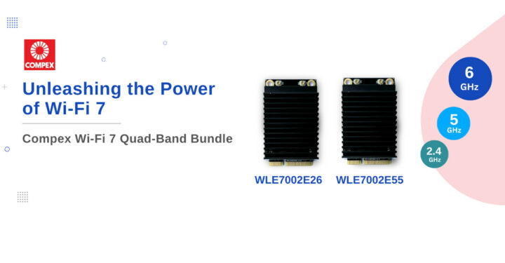 Compex WLE7002E26 WLE7002E55 Wi-Fi 7 Quad-Band Bundle Solution