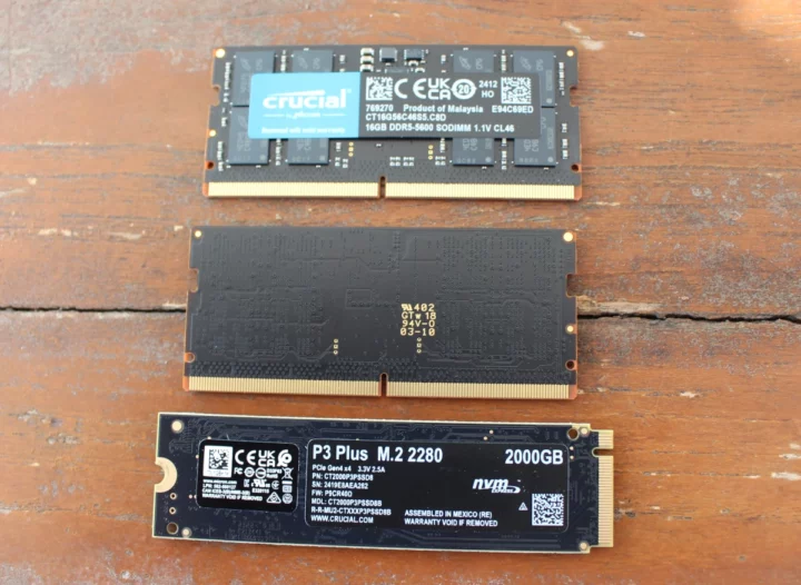 Crucial CT16G56C46S5 DDR5-5600 Memory P3 Plus NVMe SSD