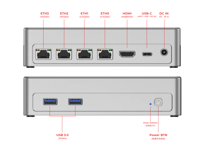 Intel N100 Alder Lake-N mini PC 10GbE networking