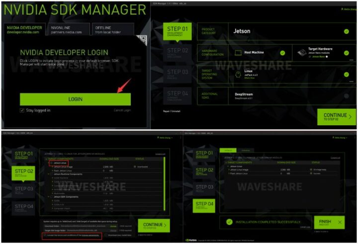 Jetson software stack login process