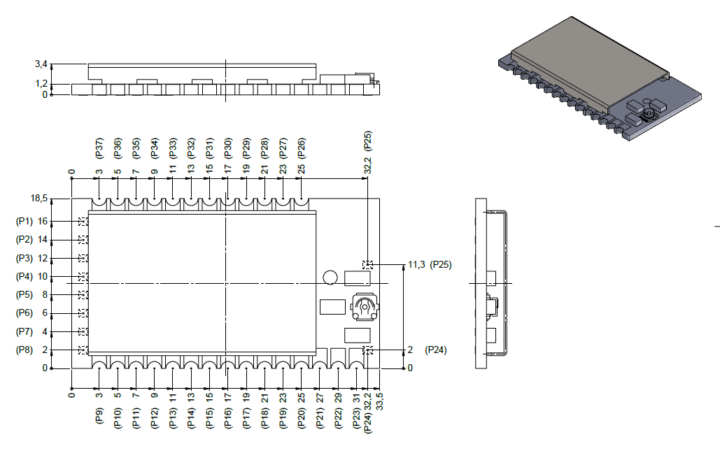 W-Modbus dimensions 