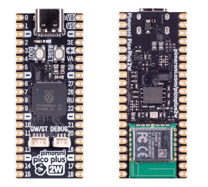 Pimoroni Pico Plus 2 W front and back