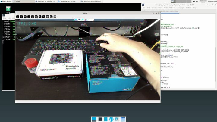 Realtime SIFT feature extraction for 1280x720 video frame.