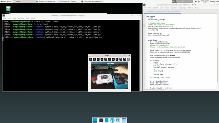 Realtime SIFT feature extraction for 320x240 video frame.